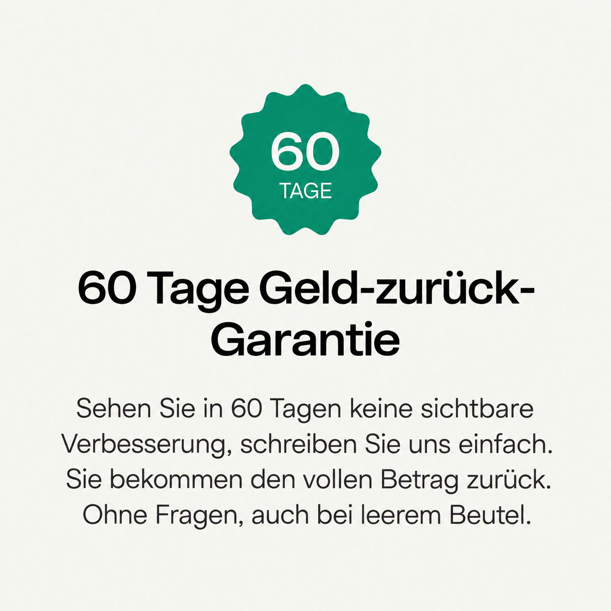 60 Tage Geld-zurück-Garantie