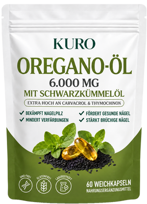 Kuro Oregano-Öl 6.000 mg mit Schwarzkümmelöl